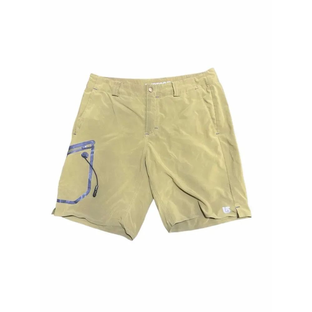 Burton Tech Vinh Shorts Men 32 Green Performance Hiking Board Stretch Flaw 9” In